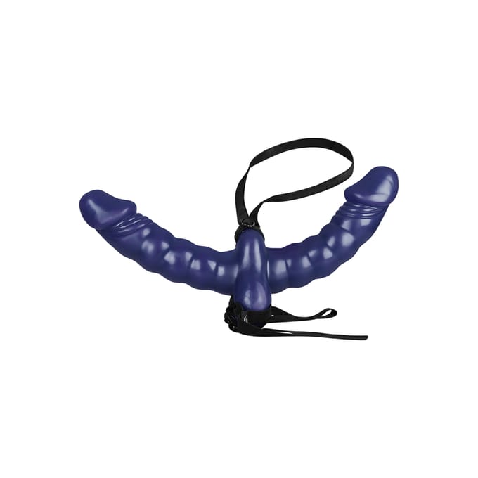 Pipedream Fetish Fantasy voorbinddildo Double Delight Strap On paars - 6 inch