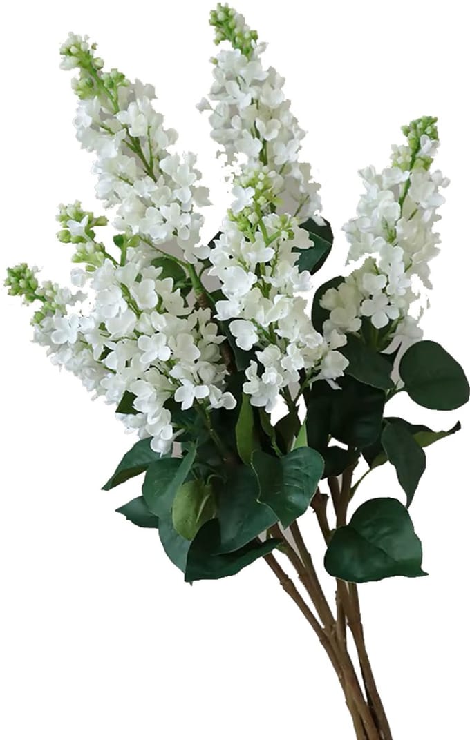 Steelbloem - kunstbloem ridderspoor 76 cm wit 4 takken