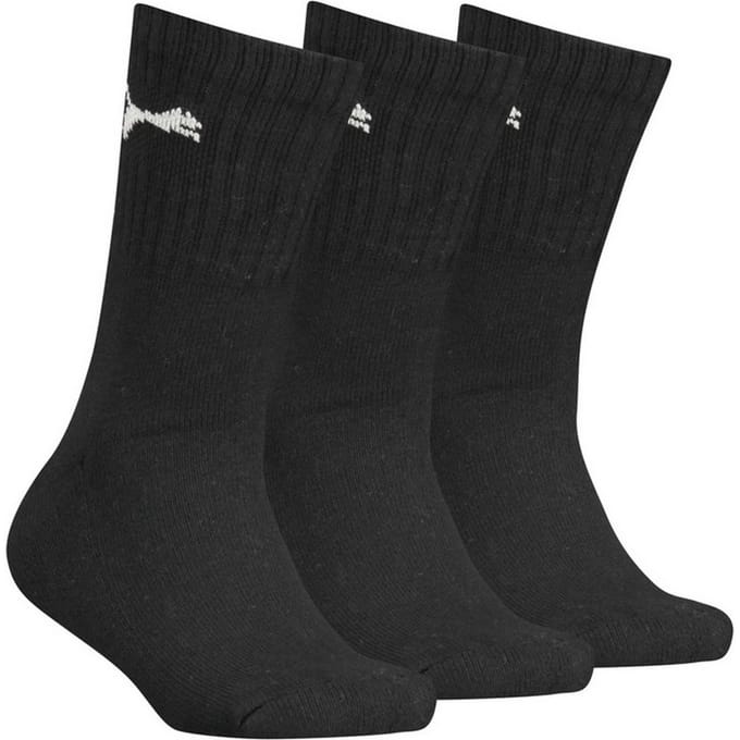 Puma Kinder/Kinder Logo Crew Sokken (Pak van 3) (Zwart)