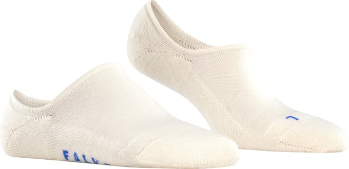 FALKE Keep Warm onzichtbar eenkleurig wol footies dames wit - maat 39-41