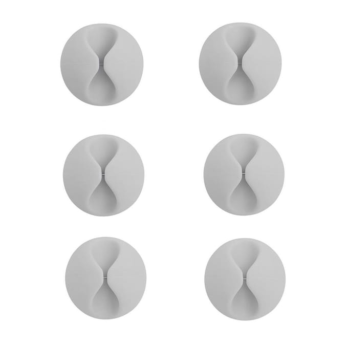 Allteq - Kabelclip - Zelfklevend - 6 stuks - Kabelhouder - Wit