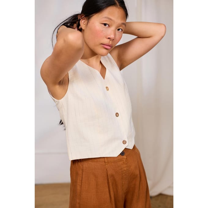 TWOTHIRDS Kaloko - Neutral Stripes Taglia: M | Gilet Outlet | Donna