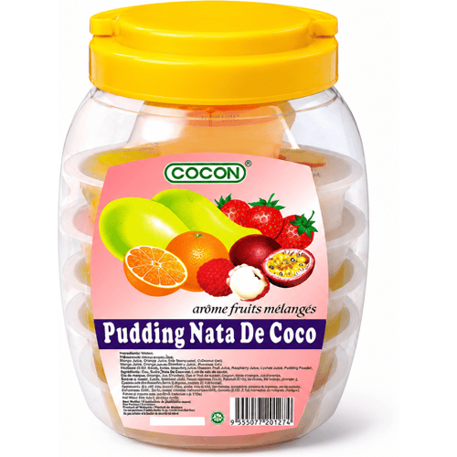 Cocon pudding met nata de coco, assorti, 1280 g (16 bekers), inclusief lepel