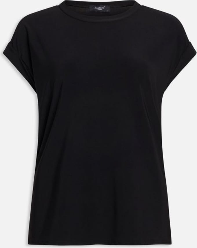 SISTERS POINT Low-a - Dames T-shirt - Black - Maat L