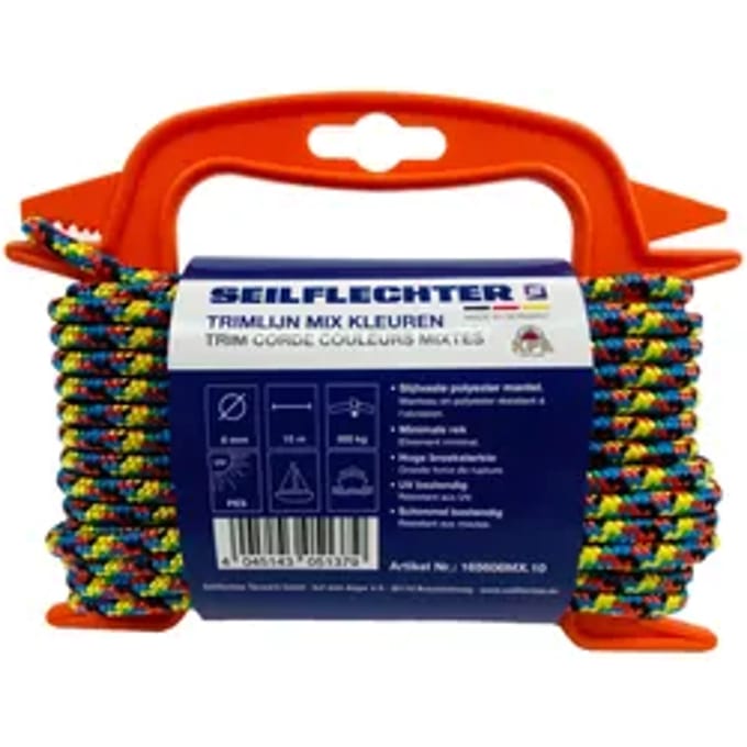 Seilflechter Trimlijn 6mm Gevlochten Mixed Color 10m Op Haspel