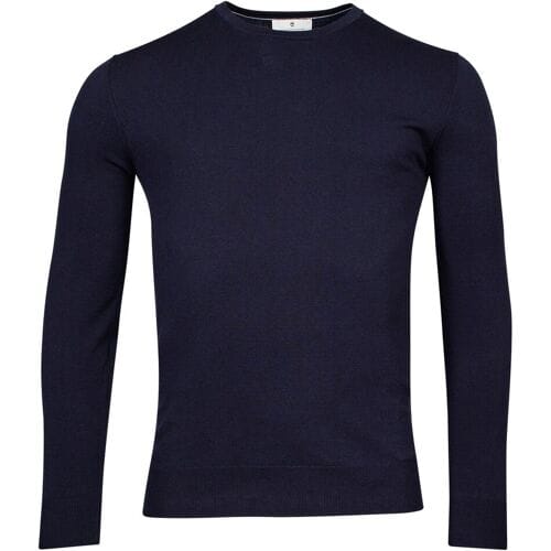 Thomas Maine Trui Crew Neck Single Knit Navy / male