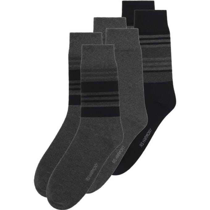 3-pack sokken LUGONI donkergrijs