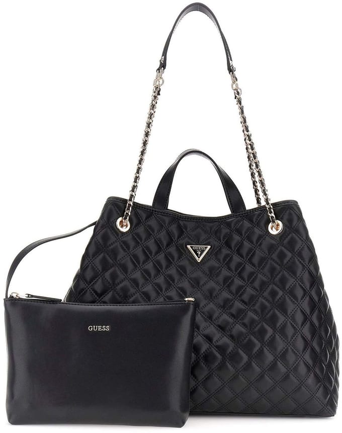 GUESS shopper Giully II 2 in 1 Tote Black zwart
