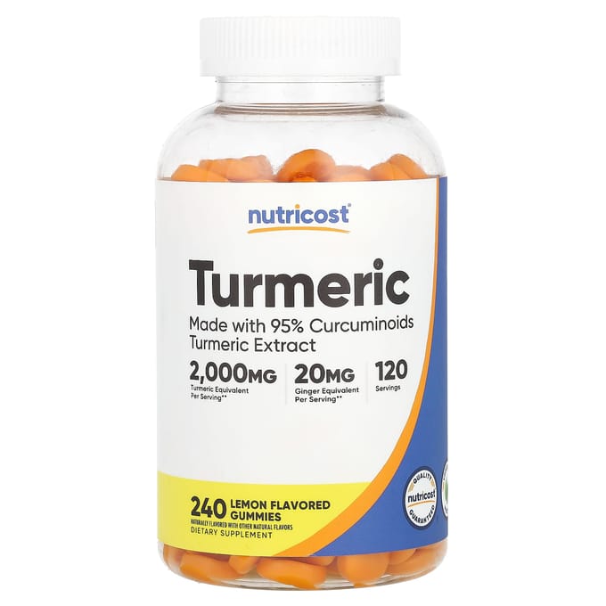 Nutricost, curcuma, citron, gummies 240 pièces