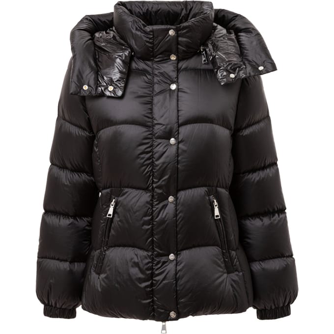 Down jacket met uitneembare capuchon Add