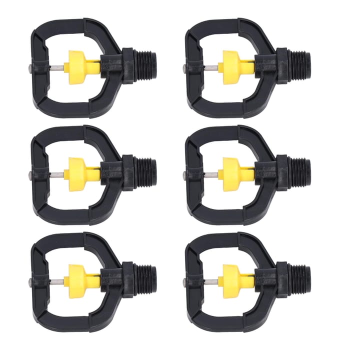 12 stuks Roterende Irrigatiesproeier Plastic Spuitmond met G1/2 Buitendraad voor Tuin Erf Gazon gray
