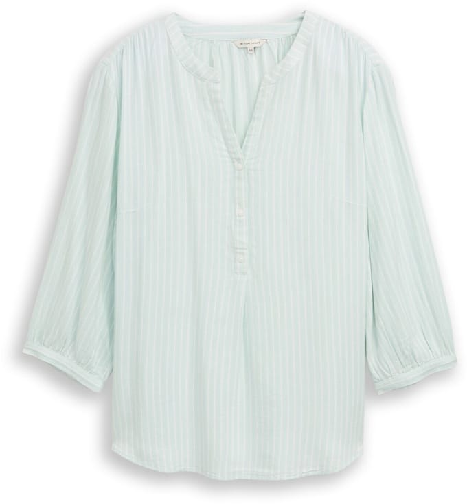Tom Tailor - Plus Size - Blouse met streepjesmotief - Maat 50 - blue haze white stripe