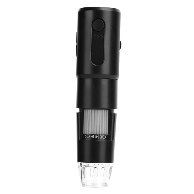 Microscope portable sans fil WiFi, zoom 1000X, loupe 8 LED avec support