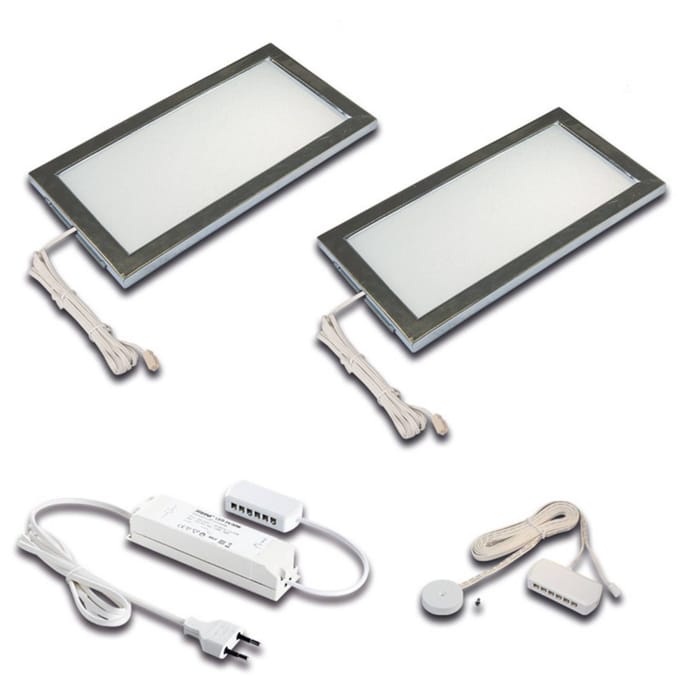 Hera LED meubelverlichting Sky Dimmer 2-delig 4.000K roestvrij staal