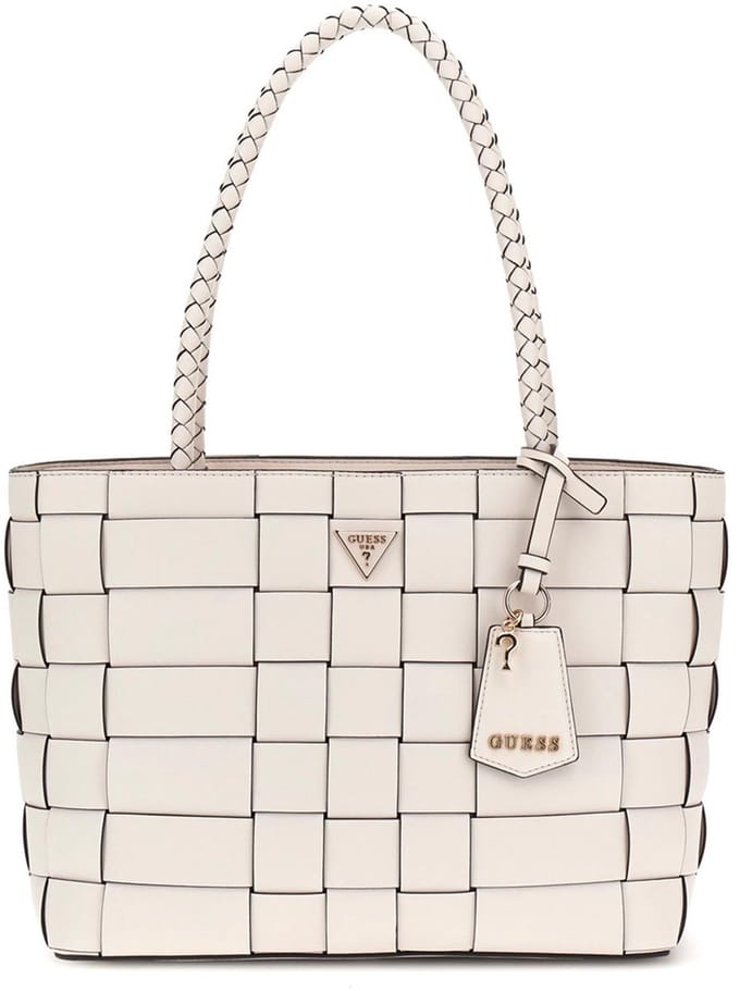 GUESS Schoudertas Shopper Maylee Girlfriend Tote Cream White Crème