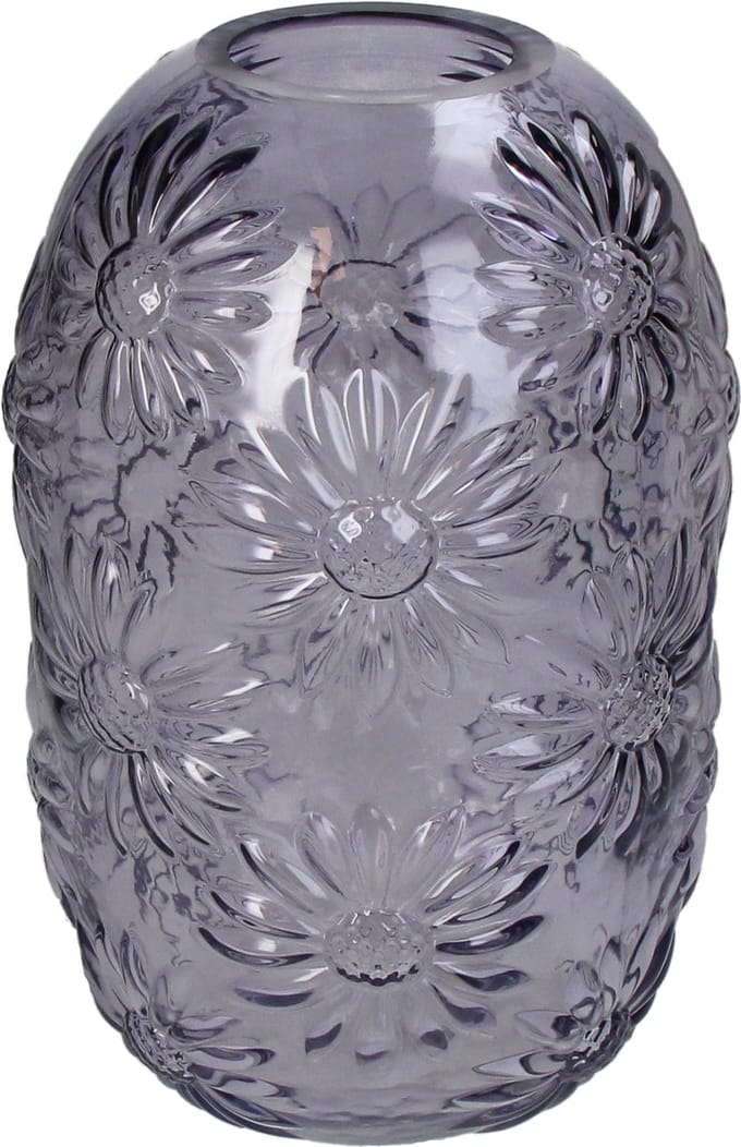HD Collection Vaas Glas Paars 15x15x24cm
