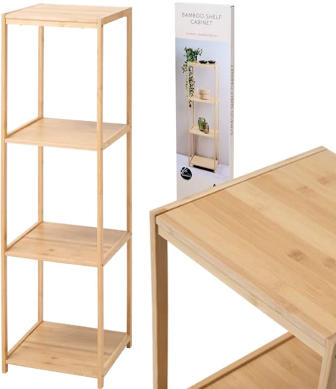 Bamboo Boekenkast 31 x 31 x 106 cm 4 Planken