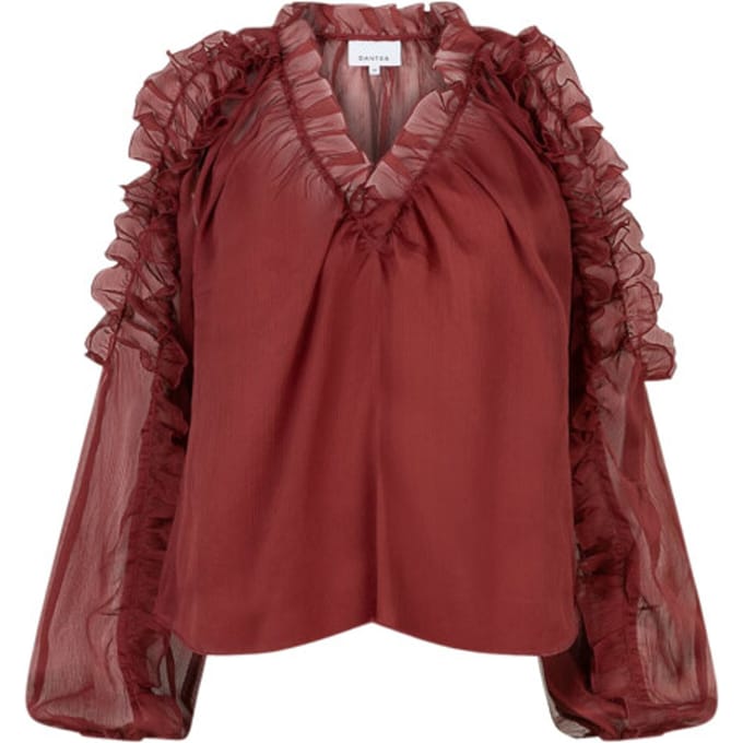 Dante 6 Harmony Boho Chiffon Top Tops Bordeaux 261332