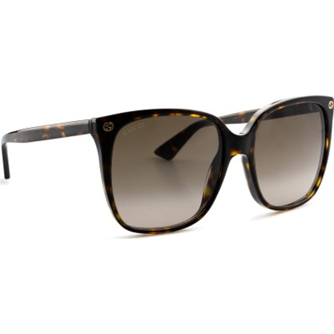 Gucci Cat Eye Dames Havana Gray Gracient zonnebril