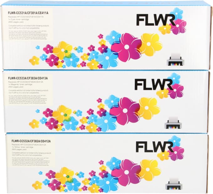 FLWR - Toner / 312A / 3-pack Kleur - Geschikt voor HP