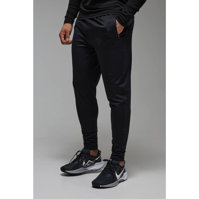 Heren Active Performance Toelopende Stretch Jogger | Black | Size Medium