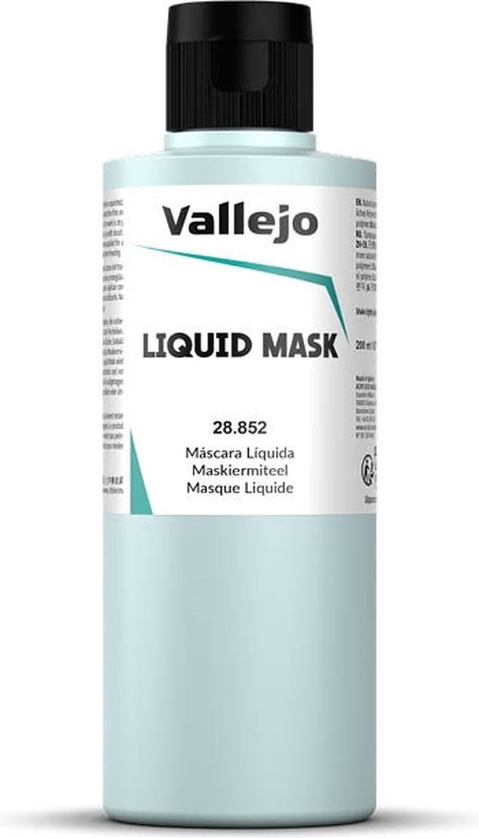 Vallejo Hobbyverf - 28852 Liquid Mask Fluid - Vloeibare maskering - 200 ml