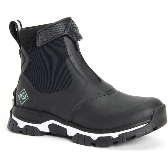 Muck Laarzen Apex Mid Zip Rubber Zwart/Wit Wellington Laarzen