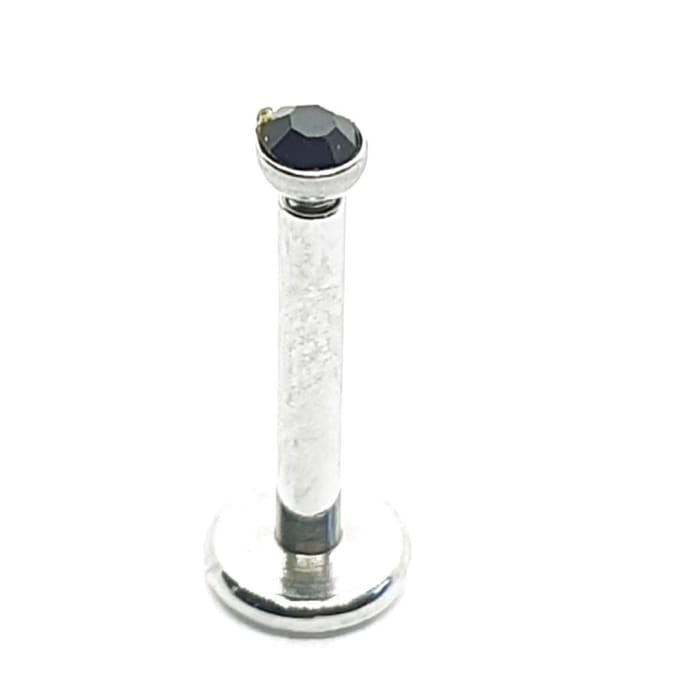 Zilver Met Steentje - Tragus / Labret Piercing