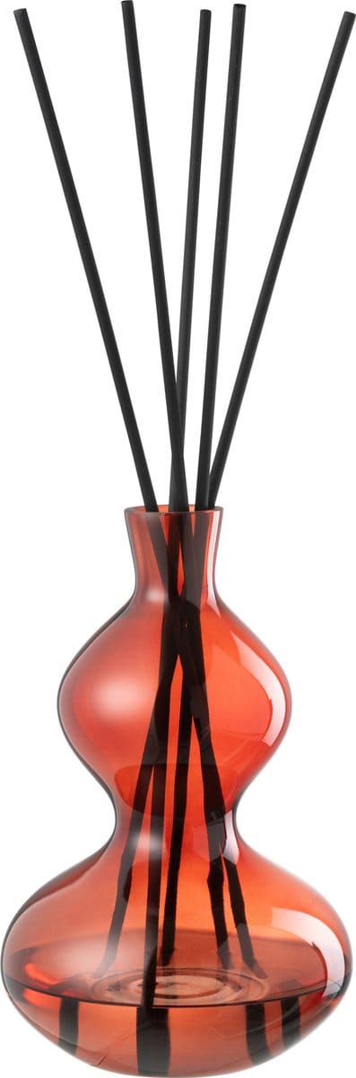 J-Line geurstokjes Olive & Frank Incense - glas - rood - large