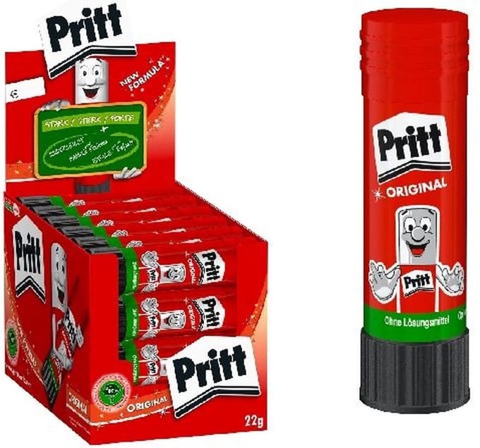 Pritt Lijm Stick Original 22 gram | Naturel Lijmstift| Pritt Voordelig & Makkelijk te gebruiken.