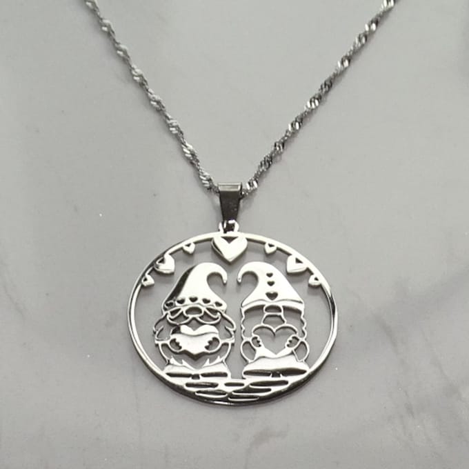 2 Love it Gnoom - Ketting - Stainless steel - Lengte 45 cm + 5 cm verlenging