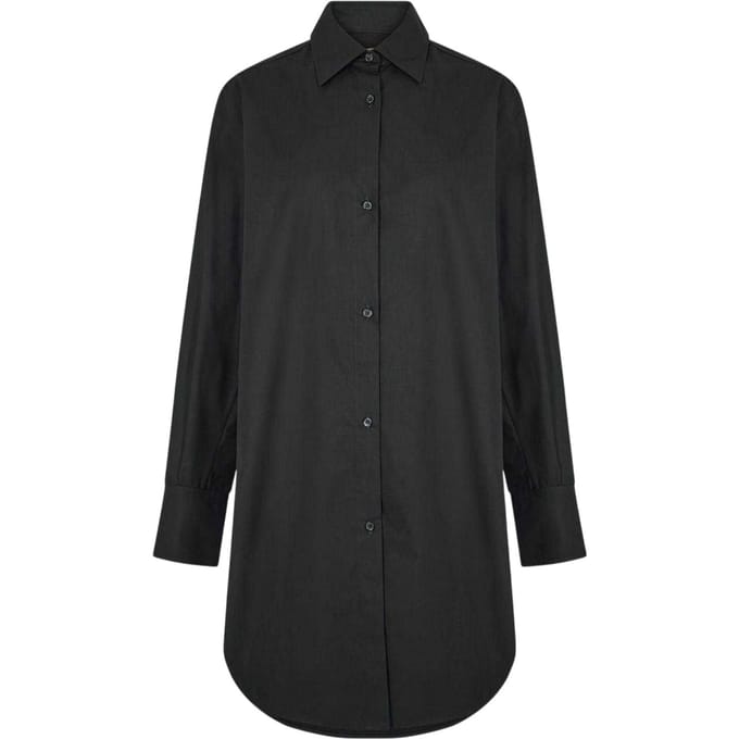 Boss Dames/Dames Relaxed Fit Shirt Met Lange Mouwen (Zwart)