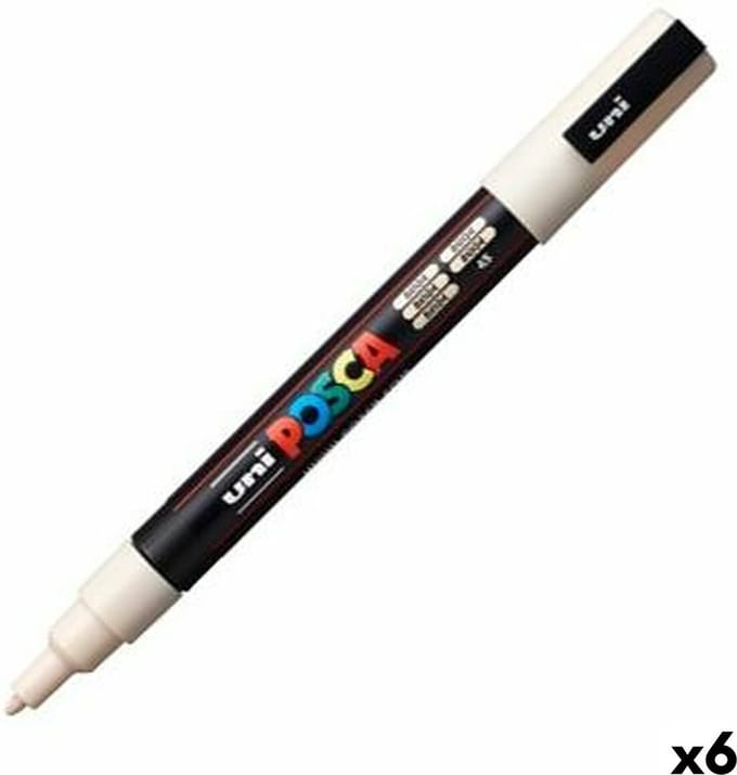 Posca Stiften PC-3M Fine Tip - verfstiften - Beige - 6 stuks