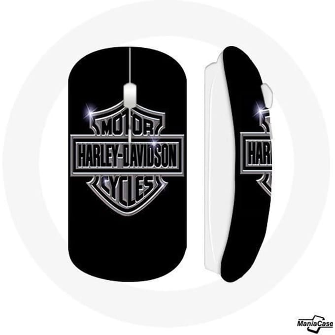 Souris Sans Fil - Harley Davidson - Logo - Noir - Wi-Fi - Optique
