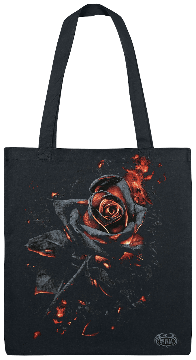 Spiral Burnt Rose Unisex Linnen tas - zwart - Standard