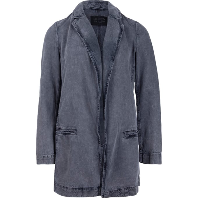 AllSaints Aleida Denim Blazer Anthracite Taglia: 34 | Giacche di jeans Outlet | Donna | Blu