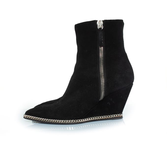 Giuseppe Zanotti Black Jardin enkellaarsjes met sleehak
