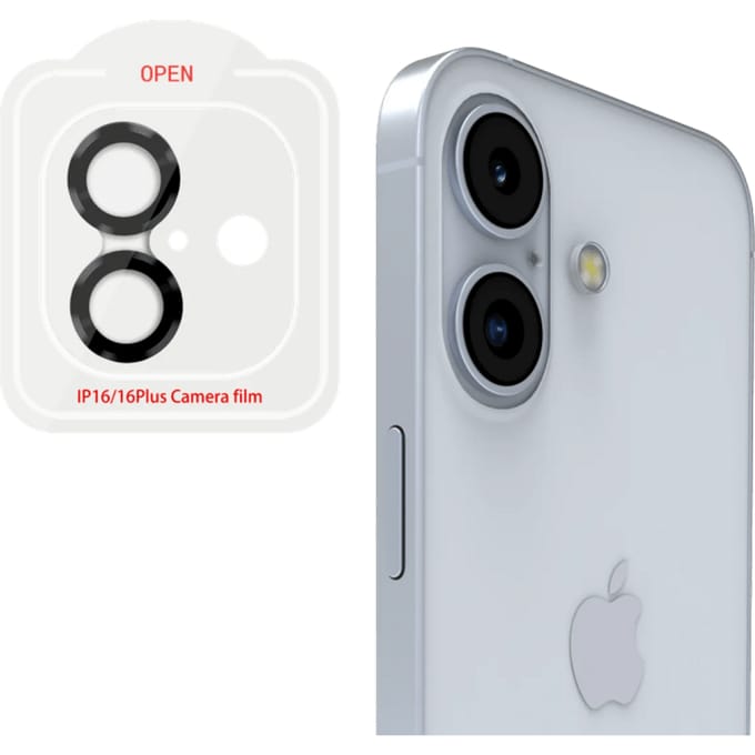 BlueBuilt Apple iPhone 16/16 Plus Camera Lens Protector Aluminium