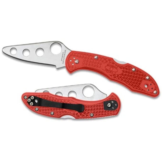 Spyderco delica4 trainer red
