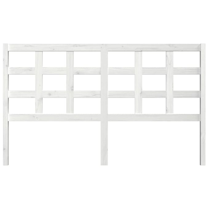 vidaXL Hoofdbord 165,5x4x100 cm massief grenenhout wit