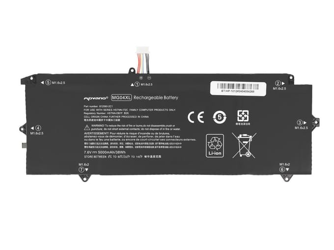 Movano - Serie 1012 - Laptopbatterij - Lange Levensduur - Veiligheid