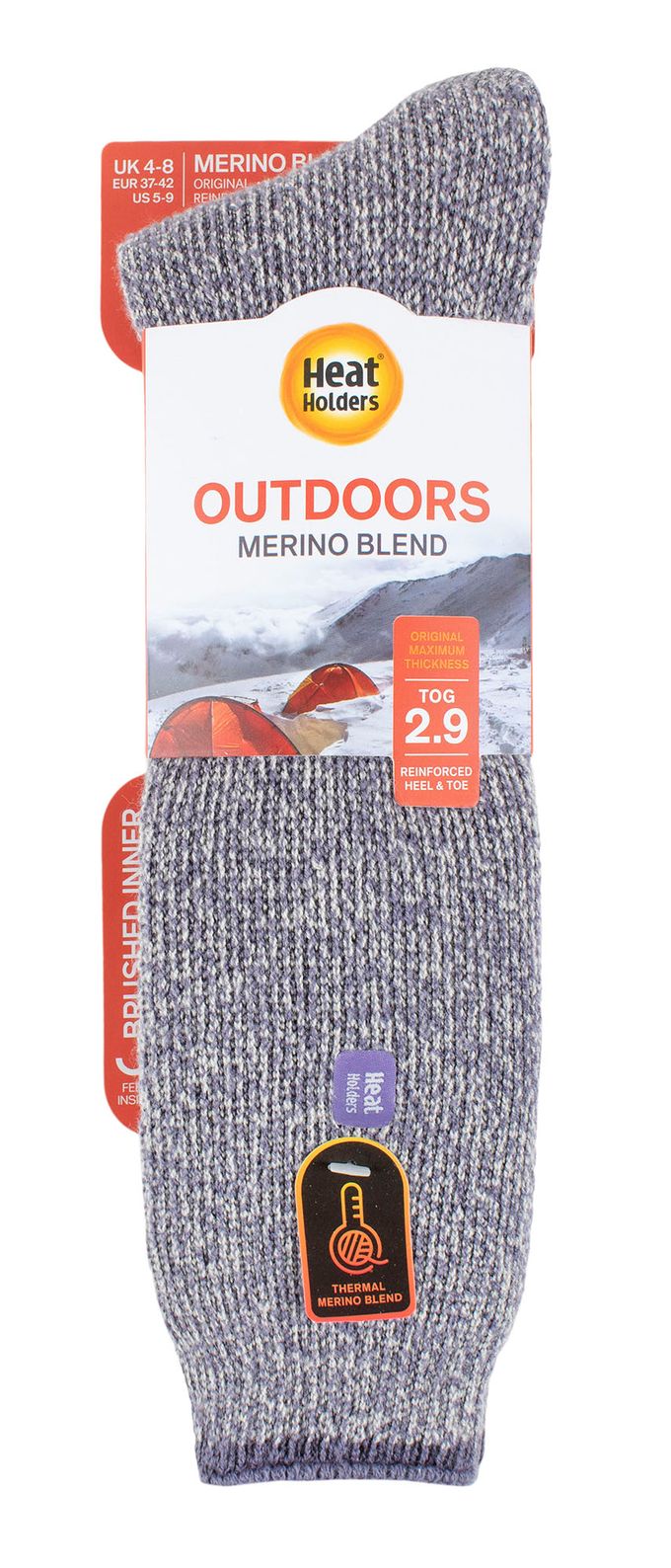 Heat Holders - Kniehoge damessokken van merinowol - Lila