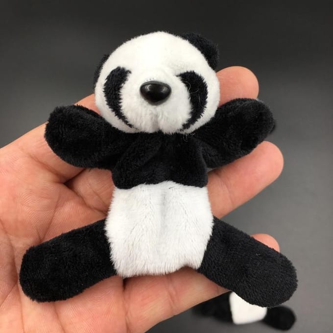 Leuke Cartoon Zachte Pluche Panda Magneet Koelkast Sticker Kid Puzzel Speelgoed Cadeau Mode Home Decor 1Pc black