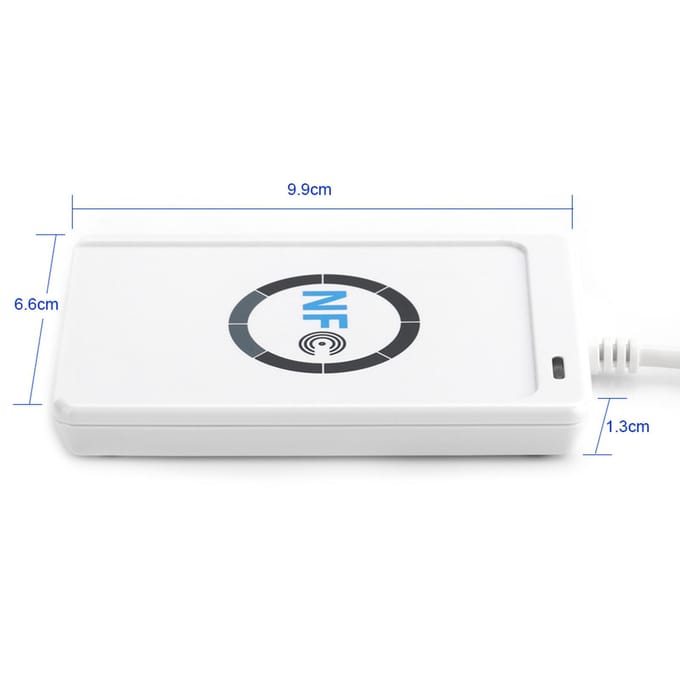 NFC RFID Lezer Schrijver ACR122U ISO 14443A B Gratis Software in Wit white