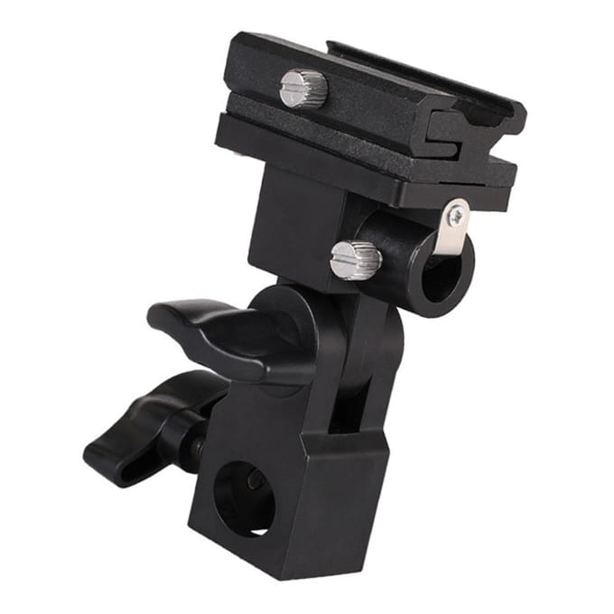 Foto Flitser Adapter Hot Shoe Draaibare Bevestiging Lichtstatief Beugel B Paraplu Houder Fotografie black