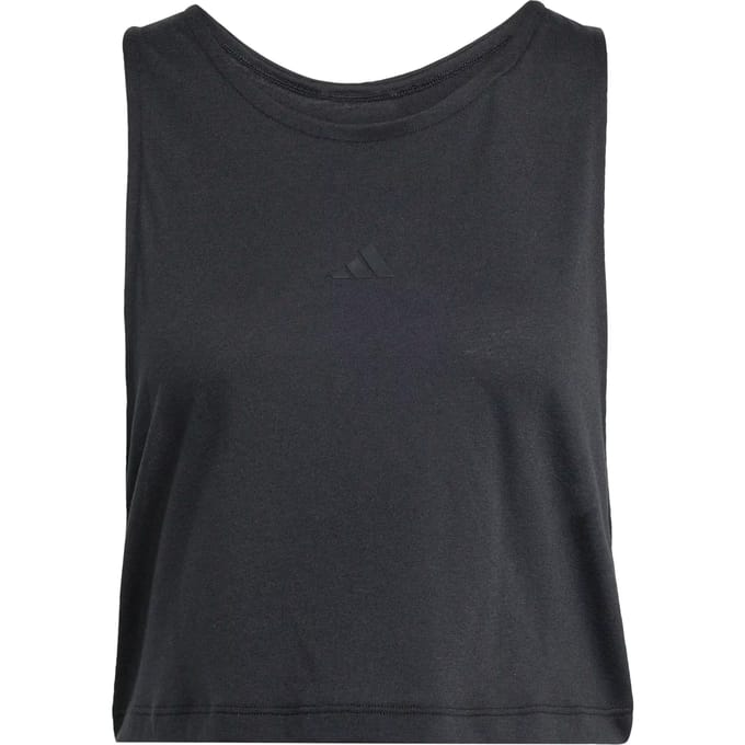 Adidas Performance Essentials Korte Yogatanktop - Dames - Zwart