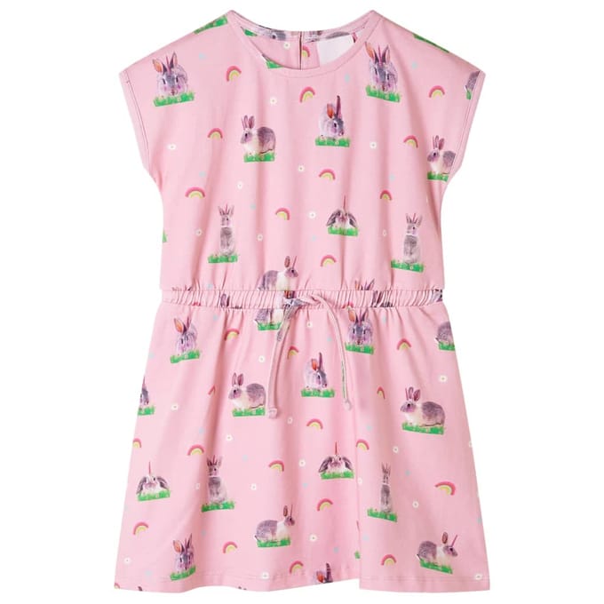 vidaXL Kinderjurk 104 lichtroze