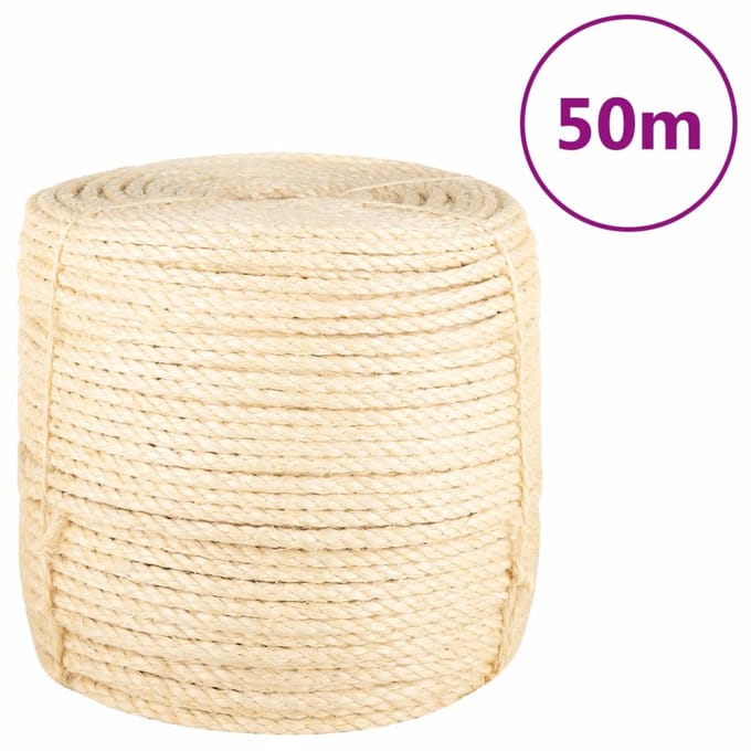 vidaXL - Touw - 8 - mm - 50 - m - 100% - sisal