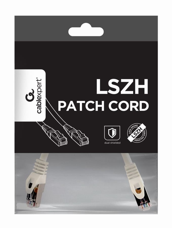 FTP Category 6 Rigid Network Cable GEMBIRD PP6A-LSZHCU-W-0.25M White 25 cm
