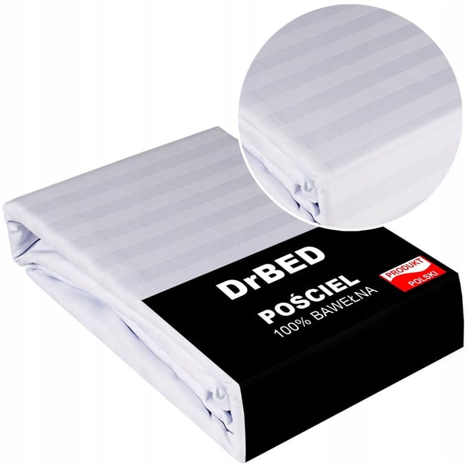 DrBED - Adamaszek Hotel Beddengoed Set - Wit - 160x200 cm - 2 Kussenslopen